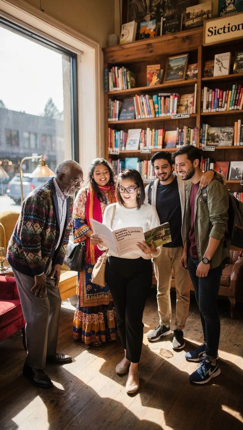 Wydrukowany plan zwiedzania z zaznaczonymi punktami spotkań.