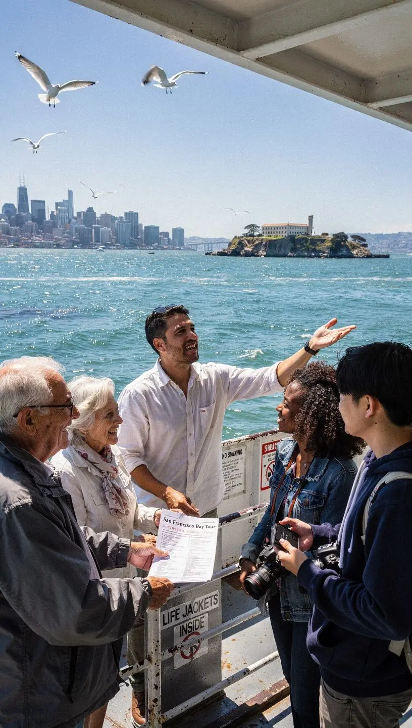 Plan dnia z zaznaczonymi punktami spotkań w malowniczej scenerii amerykańskiego parku narodowego.